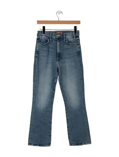 Pre-owned Mother High-rise Flared Jeans In Blue