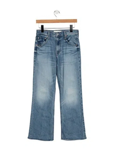 Pre-owned Mother High-rise Flared Jeans In Blue