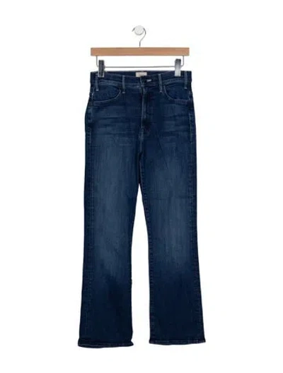 Pre-owned Mother High-rise Flared Jeans In Blue
