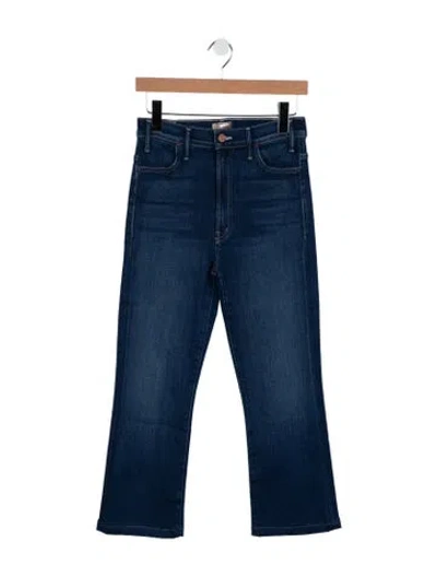Pre-owned Mother High-rise Flared Jeans In Blue