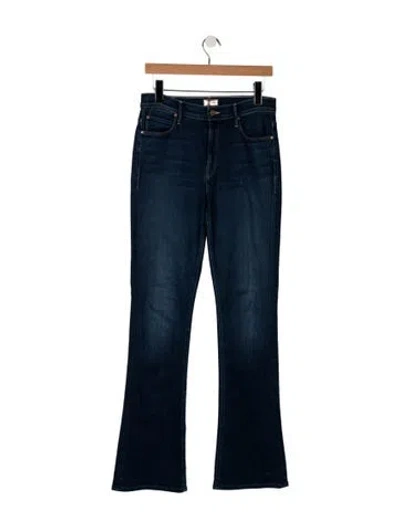 Pre-owned Mother High-rise Flared Jeans In Blue