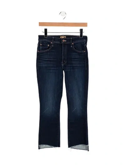 Pre-owned Mother High-rise Flared Jeans In Blue