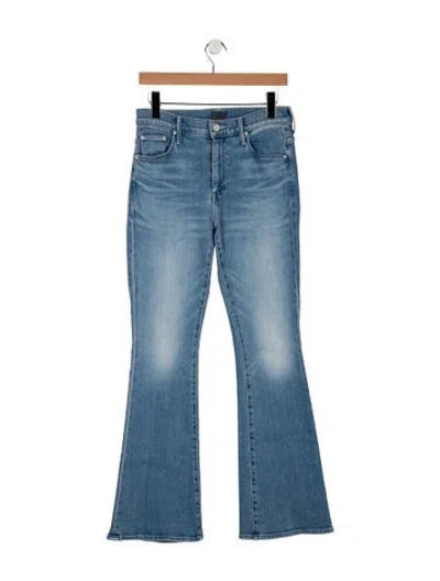 Pre-owned Mother High-rise Flared Jeans In Blue