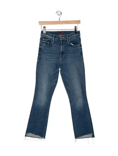 Pre-owned Mother High-rise Flared Jeans In Blue