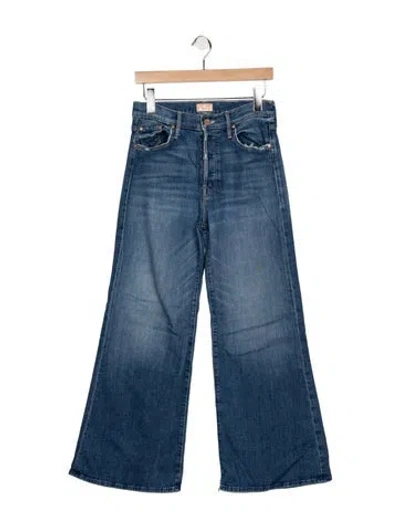 Pre-owned Mother High-rise Flared Jeans In Blue