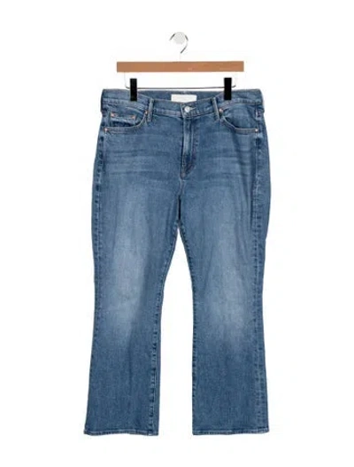 Pre-owned Mother High-rise Flared Jeans In Blue