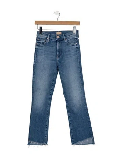 Pre-owned Mother High-rise Flared Jeans In Blue