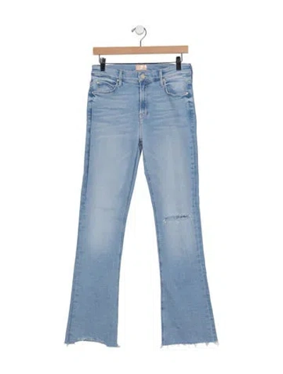Pre-owned Mother High-rise Flared Jeans In Blue