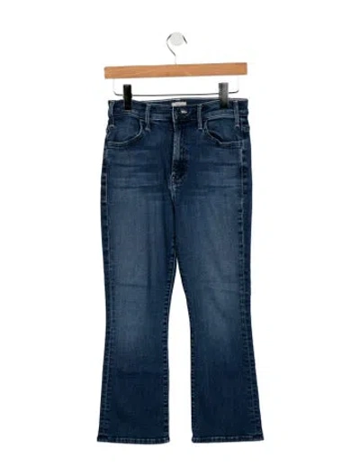 Pre-owned Mother High-rise Flared Jeans In Blue