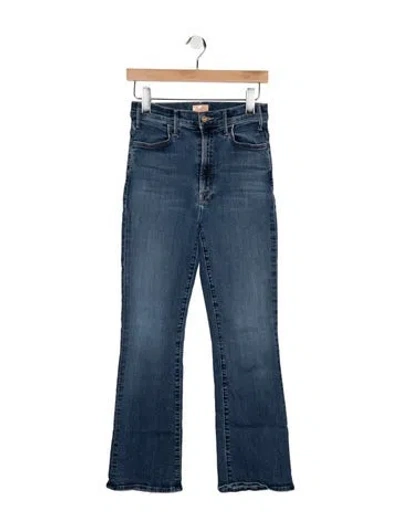 Pre-owned Mother High-rise Flared Jeans In Blue