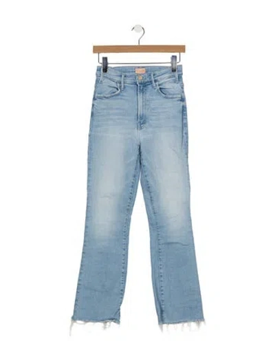 Pre-owned Mother High-rise Flared Jeans In Blue
