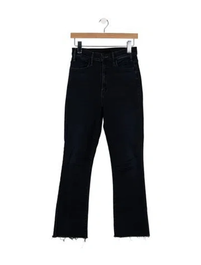 Pre-owned Mother High-rise Flared Jeans In Blue