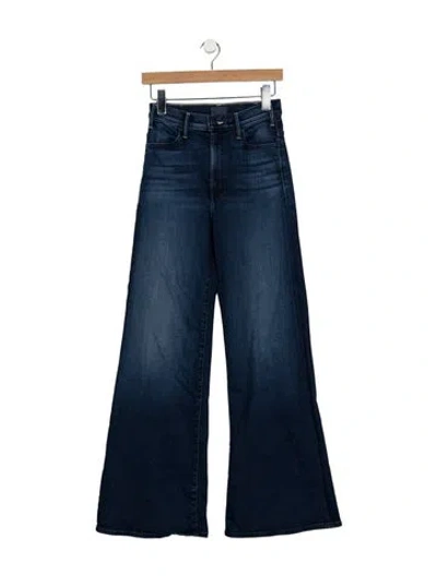 Pre-owned Mother High-rise Flared Jeans In Blue