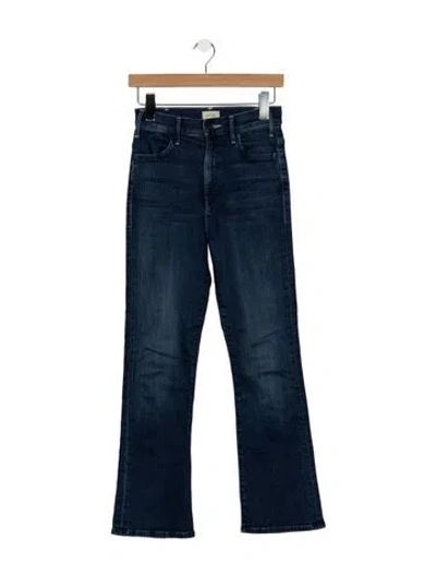 Pre-owned Mother High-rise Flared Jeans In Blue