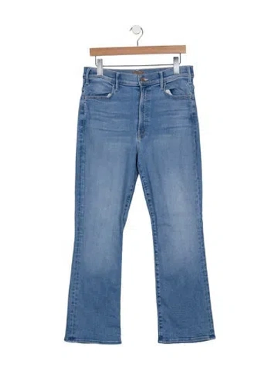 Pre-owned Mother High-rise Flared Jeans In Blue