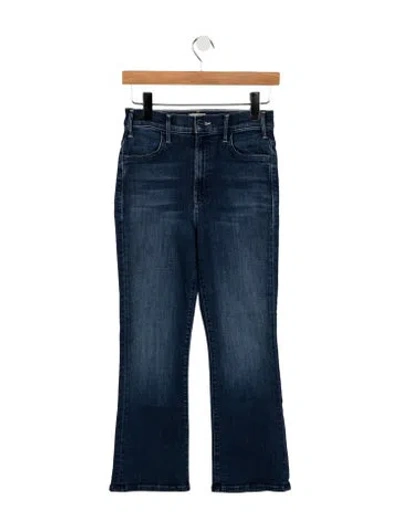 Pre-owned Mother High-rise Flared Jeans In Blue