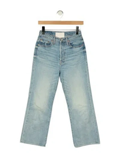 Pre-owned Mother High-rise Flared Jeans In Blue