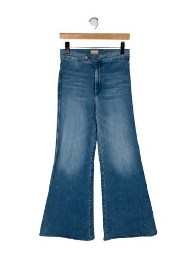 Pre-owned Mother High-rise Flared Jeans In Blue