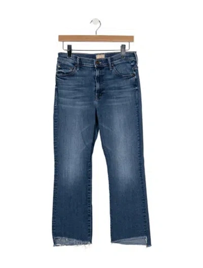 Pre-owned Mother High-rise Flared Jeans In Blue