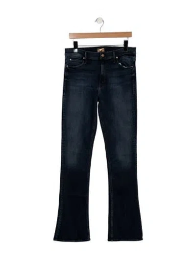 Pre-owned Mother High-rise Flared Jeans In Blue
