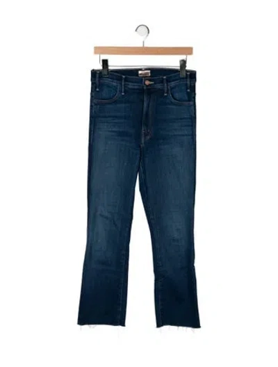 Pre-owned Mother High-rise Flared Jeans In Blue