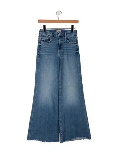 Pre-owned Mother High-rise Flared Jeans In Blue