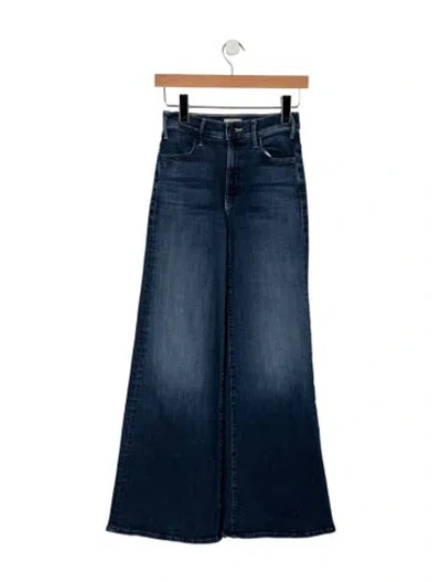 Pre-owned Mother High-rise Flared Jeans In Blue