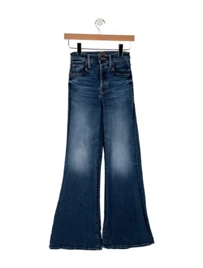 Pre-owned Mother High-rise Flared Jeans In Blue