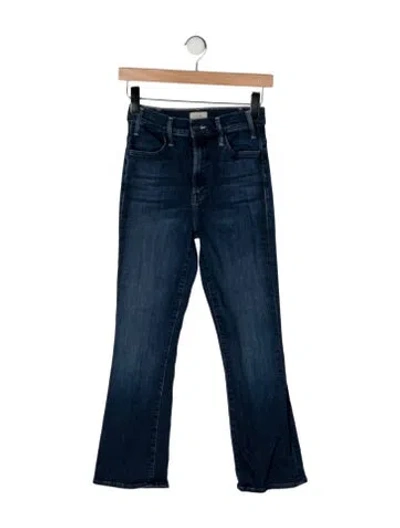 Pre-owned Mother High-rise Flared Jeans In Blue