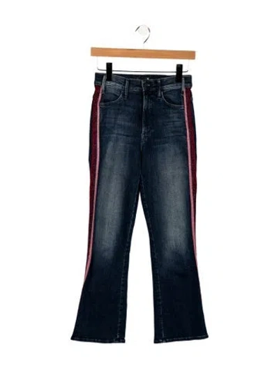 Pre-owned Mother High-rise Flared Jeans In Blue