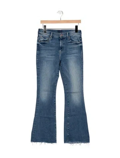 Pre-owned Mother High-rise Flared Jeans In Blue