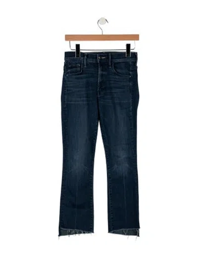 Pre-owned Mother High-rise Flared Jeans In Blue
