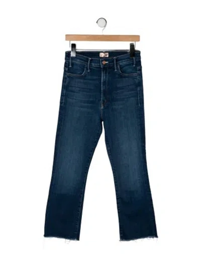 Pre-owned Mother High-rise Flared Jeans In Blue