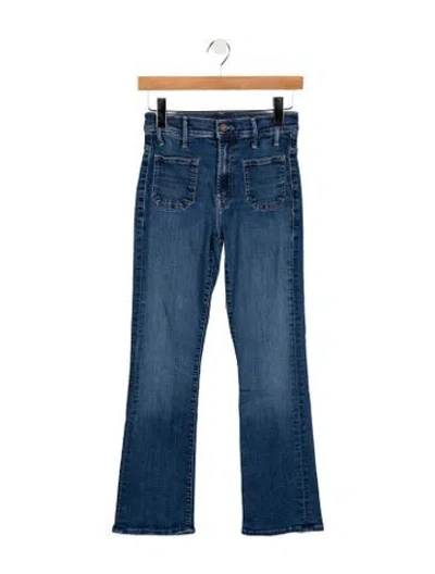 Pre-owned Mother High-rise Flared Jeans In Blue