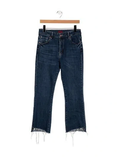 Pre-owned Mother High-rise Flared Jeans In Blue