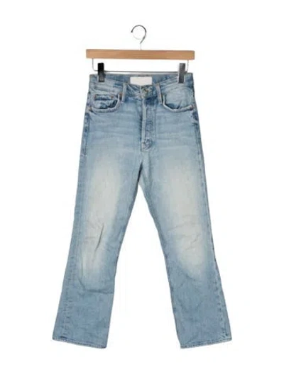 Pre-owned Mother High-rise Flared Jeans In Blue