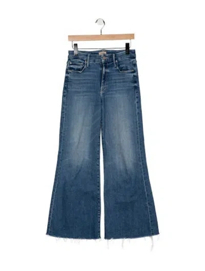 Pre-owned Mother High-rise Flared Jeans In Blue