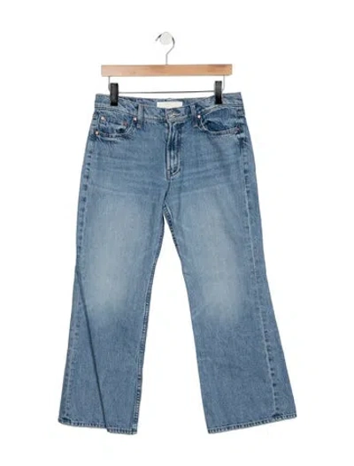 Pre-owned Mother High-rise Flared Jeans In Blue