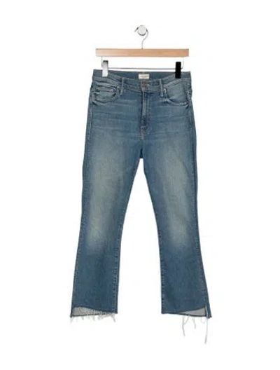 Pre-owned Mother High-rise Flared Jeans In Blue