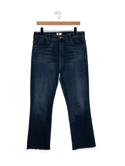 Pre-owned Mother High-rise Flared Jeans In Blue