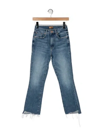 Pre-owned Mother High-rise Flared Jeans In Blue