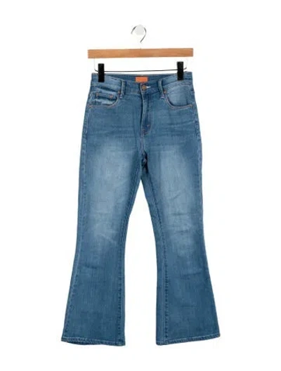Pre-owned Mother High-rise Flared Jeans In Blue