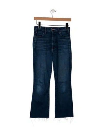 Pre-owned Mother High-rise Flared Jeans In Blue