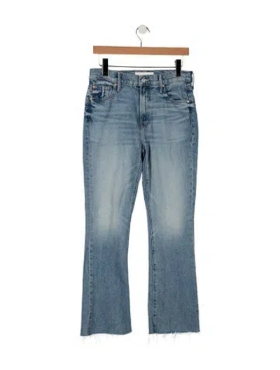 Pre-owned Mother High-rise Flared Jeans In Blue