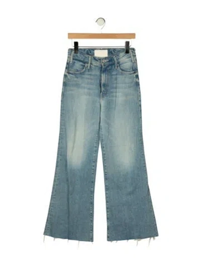 Pre-owned Mother High-rise Flared Jeans In Blue