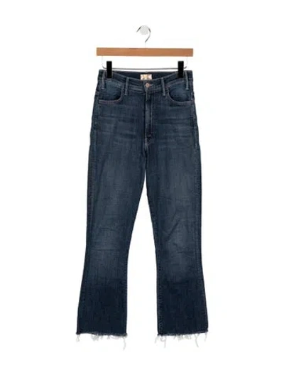 Pre-owned Mother High-rise Flared Jeans In Blue