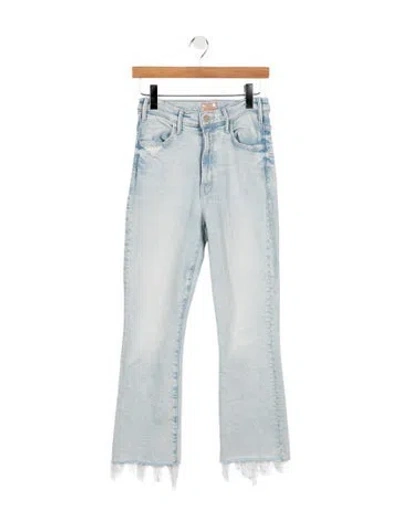 Pre-owned Mother High-rise Flared Jeans In Blue