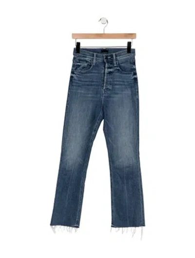 Pre-owned Mother High-rise Flared Jeans In Blue