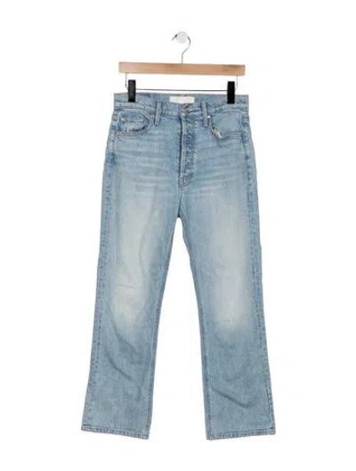 Pre-owned Mother High-rise Flared Jeans In Blue