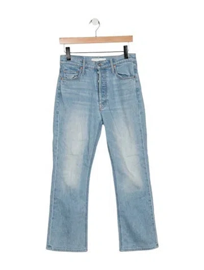 Pre-owned Mother High-rise Flared Jeans In Blue